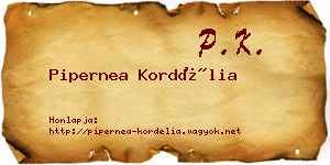 Pipernea Kordélia névjegykártya